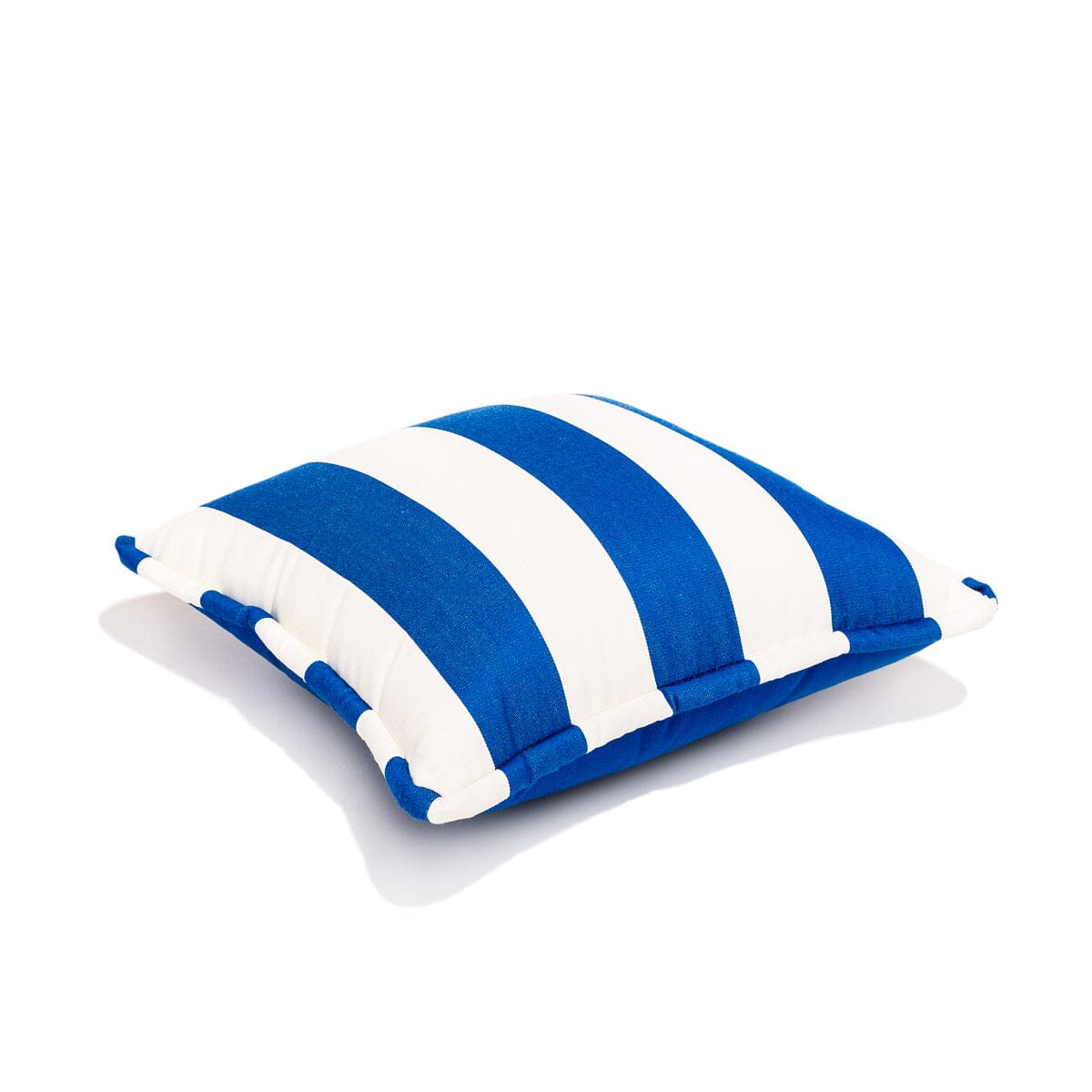 The Small Square Throw Pillow - Crew Mediterranean Blue Stripe Small Square Throw Business & Pleasure Co. 