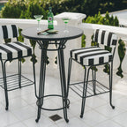 The Waterhouse Bistro Stool & Cushion Waterhouse Bistro Stool Kit Business & Pleasure Co. Crew Vintage Black Stripe Vintage Black 