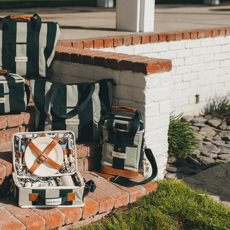 The Wine Cooler Tote Bag Wine Cooler Tote Bag Business & Pleasure Co. Terry Green Stripe 