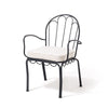 Swatch for Al Fresco Dining Chair in Boucle Antique White | Vintage Black Frame
