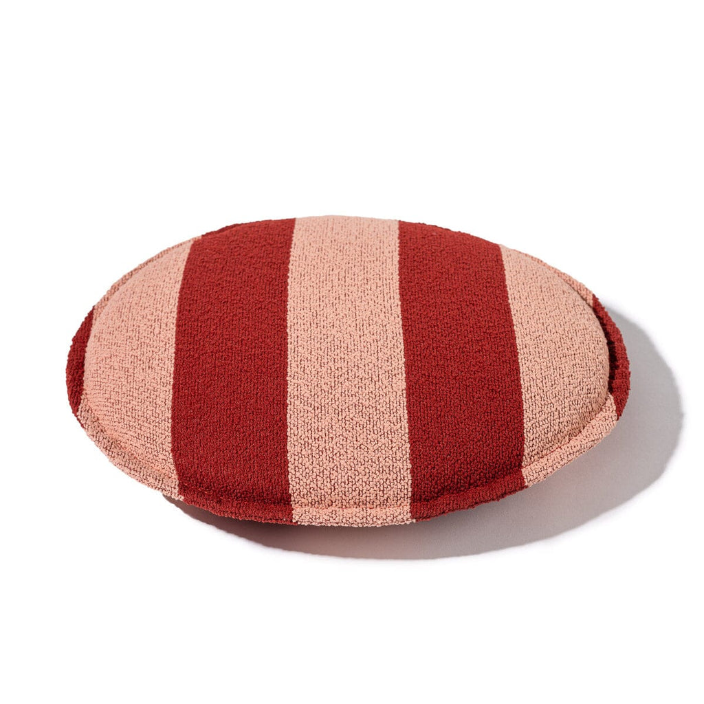 The Daisy Stool Cushion - Terry Terracotta Stripe Daisy Stool Cushion Business & Pleasure Co. 