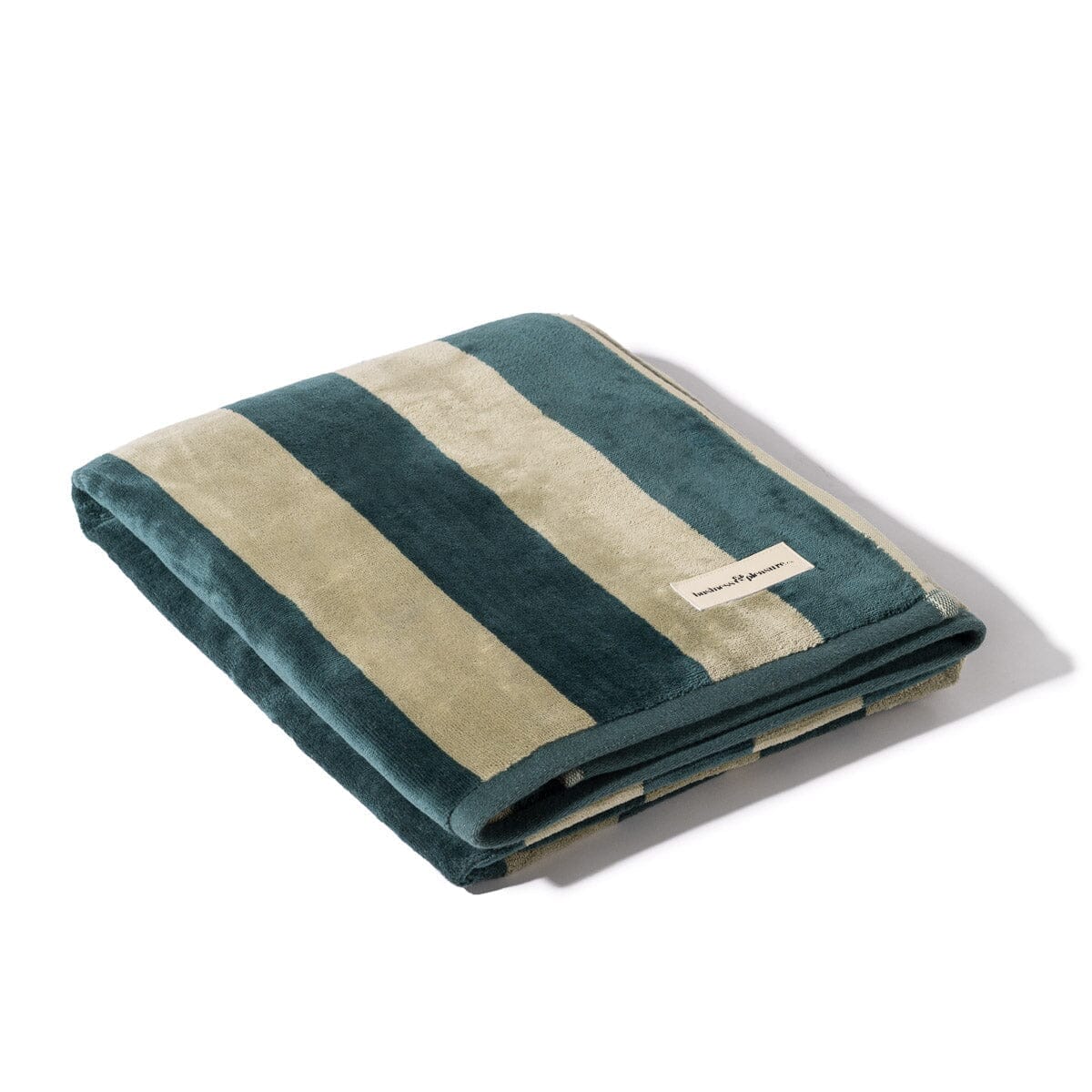 The Beach Towel - Terry Green Stripe