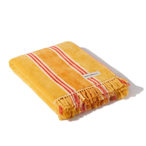 The Beach Towel - Bistro Papaya Stripe Beach Towel Business & Pleasure Co. 