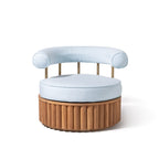 Daisy Accent Swivel Chair Daisy Accent Chair Business & Pleasure Co. Sky Blue Teakwood 