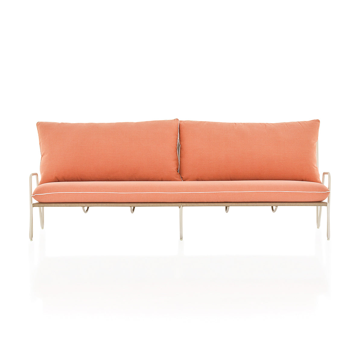 The Shore 3 Seat Sofa - Coco Republic - Coral - White Frame