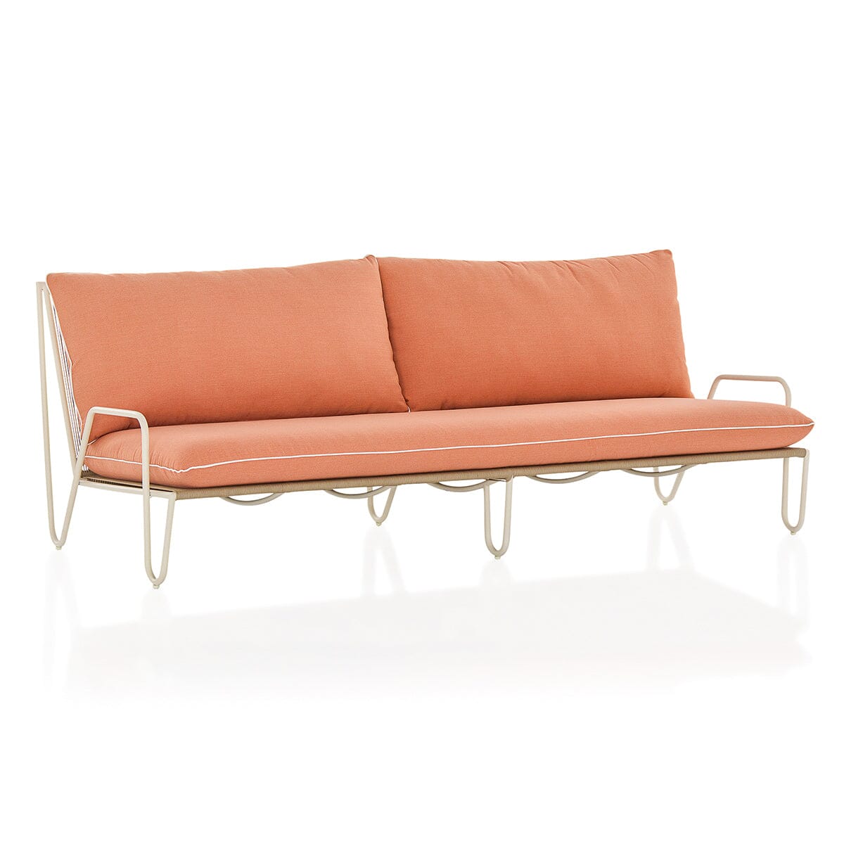 The Shore 3 Seat Sofa - Coco Republic - Coral - White Frame Shore Sofa Business & Pleasure Co. 