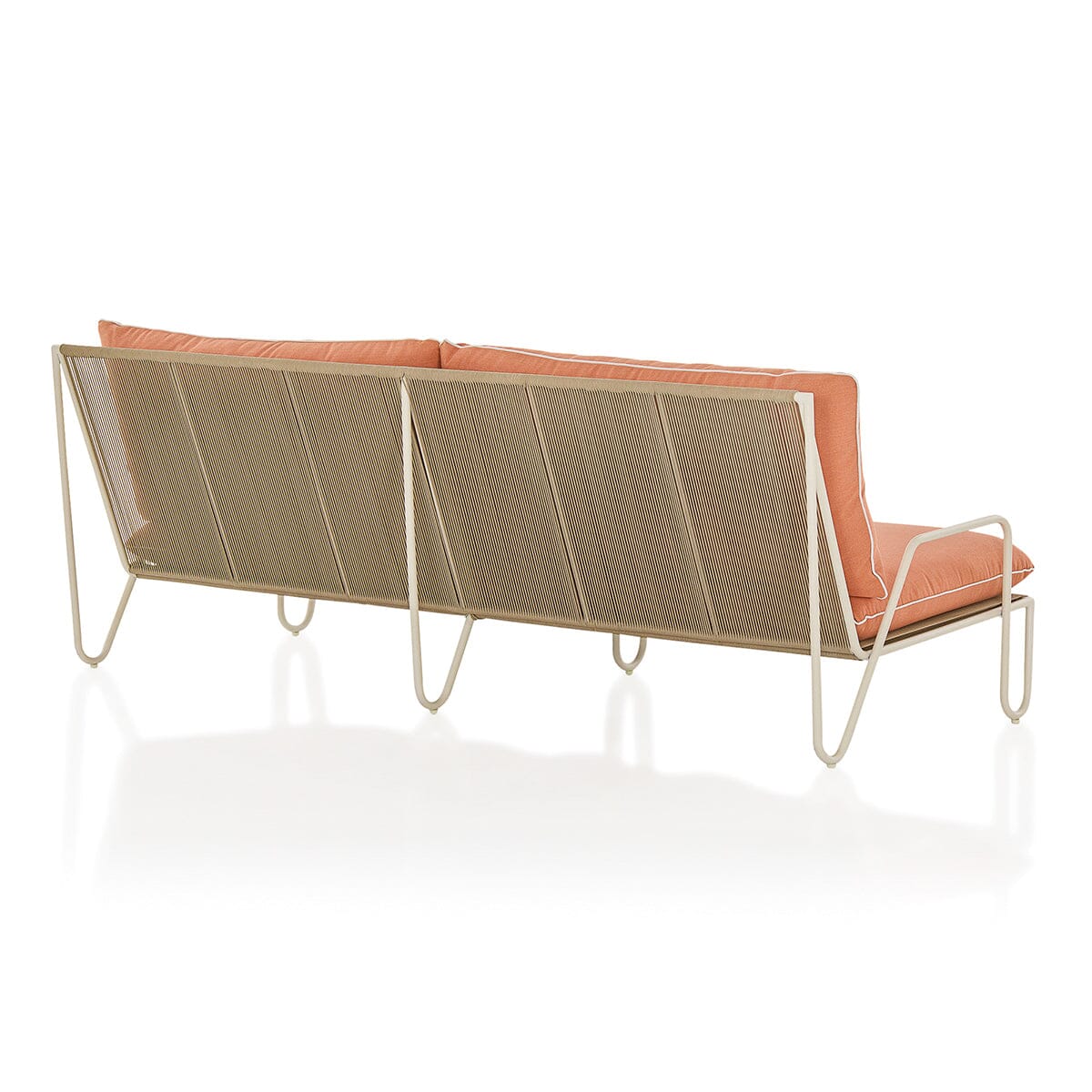 The Shore 3 Seat Sofa - Coco Republic - Coral - White Frame Shore Sofa Business & Pleasure Co. 