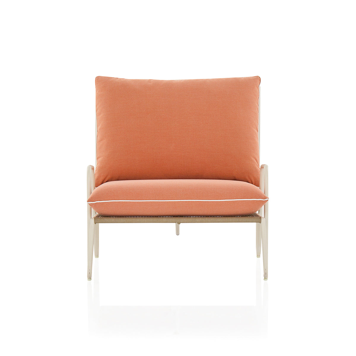 The Shore Occasional Chair - Coco Republic - Coral - White Frame Shore Chair Business & Pleasure Co. 