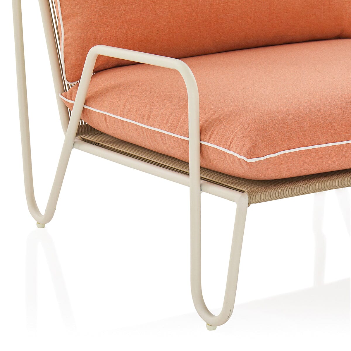 The Shore Occasional Chair - Coco Republic - Coral - White Frame Shore Chair Business & Pleasure Co. 