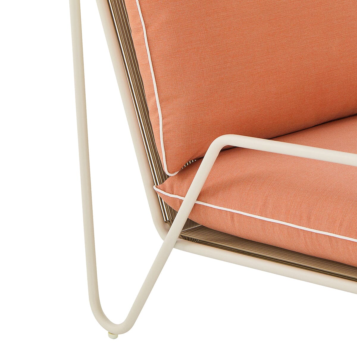 The Shore Occasional Chair - Coco Republic - Coral - White Frame Shore Chair Business & Pleasure Co. 