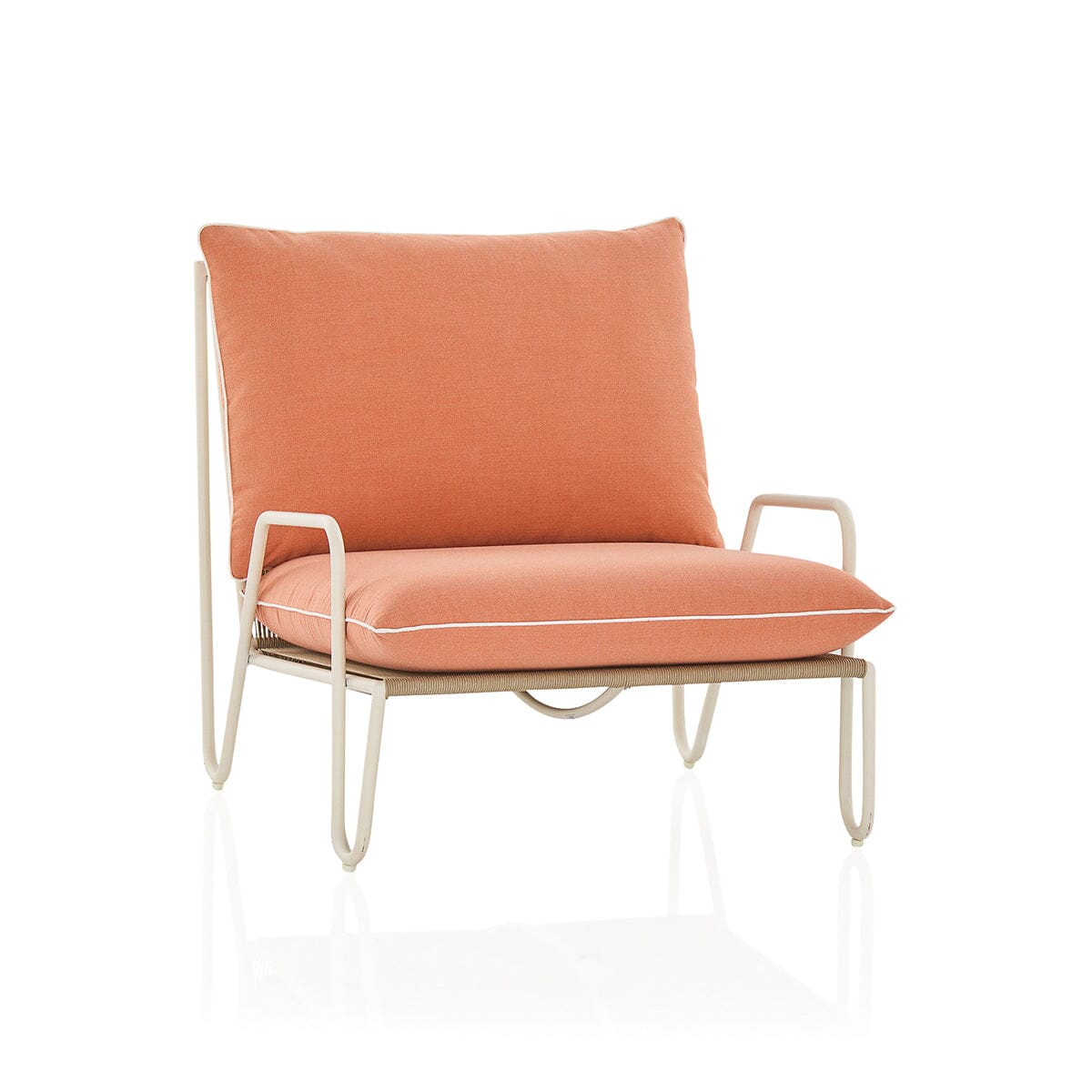 The Shore Occasional Chair - Coco Republic - Coral - White Frame Shore Chair Business & Pleasure Co. 