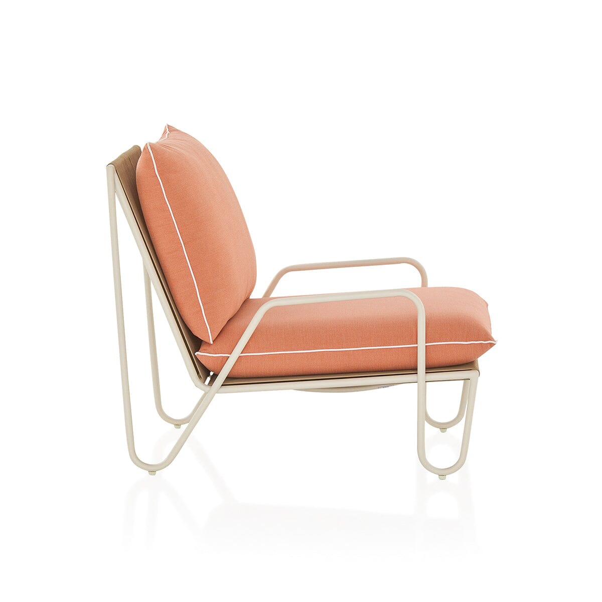 The Shore Occasional Chair - Coco Republic - Coral - White Frame Shore Chair Business & Pleasure Co. 