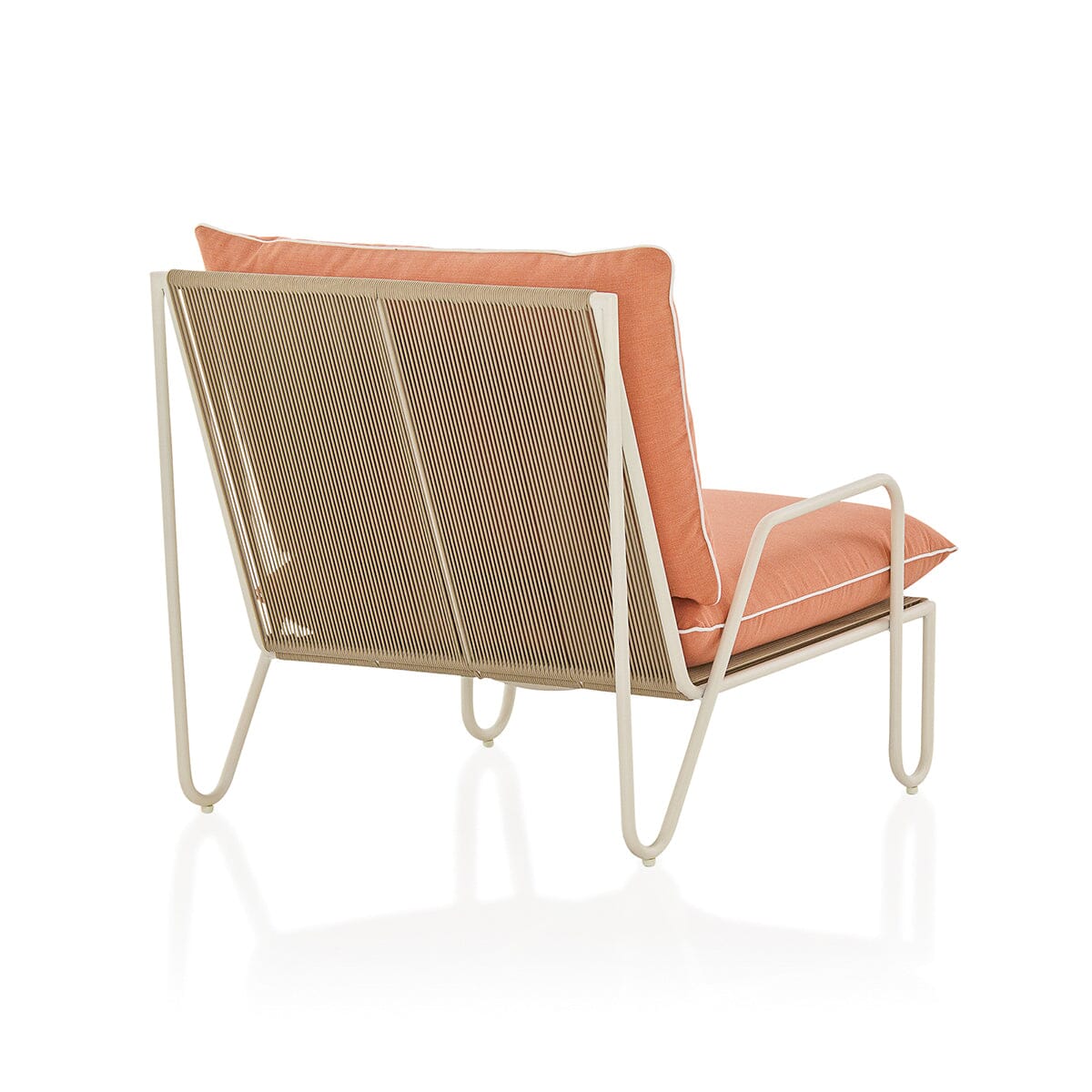 The Shore Occasional Chair - Coco Republic - Coral - White Frame Shore Chair Business & Pleasure Co. 