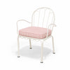 Swatch for Al Fresco Dining Chair in Lauren's Pink Stripe | Antique White Frame
