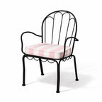 Al Fresco Dining Chair in Crew Pink Stripe | Vintage Black Frame Al Fresco Dining Chair Kit Business & Pleasure Co. 