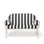 Al Fresco Love Seat Business & Pleasure Co. Crew Vintage Black Stripe Antique White 