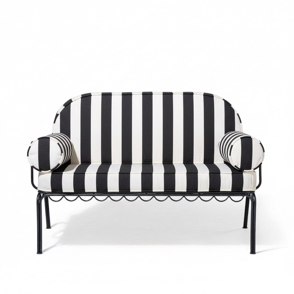 Al Fresco Love Seat Business & Pleasure Co. Crew Vintage Black Stripe Vintage Black 