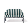 The Al Fresco Love Seat Business & Pleasure Co. Terry Green Stripe Vintage Black 