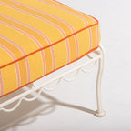 Al Fresco Sun Lounger Bistro Papaya Stripe | Antique White Frame Al Fresco Sun Lounger Kit Business & Pleasure Co. 