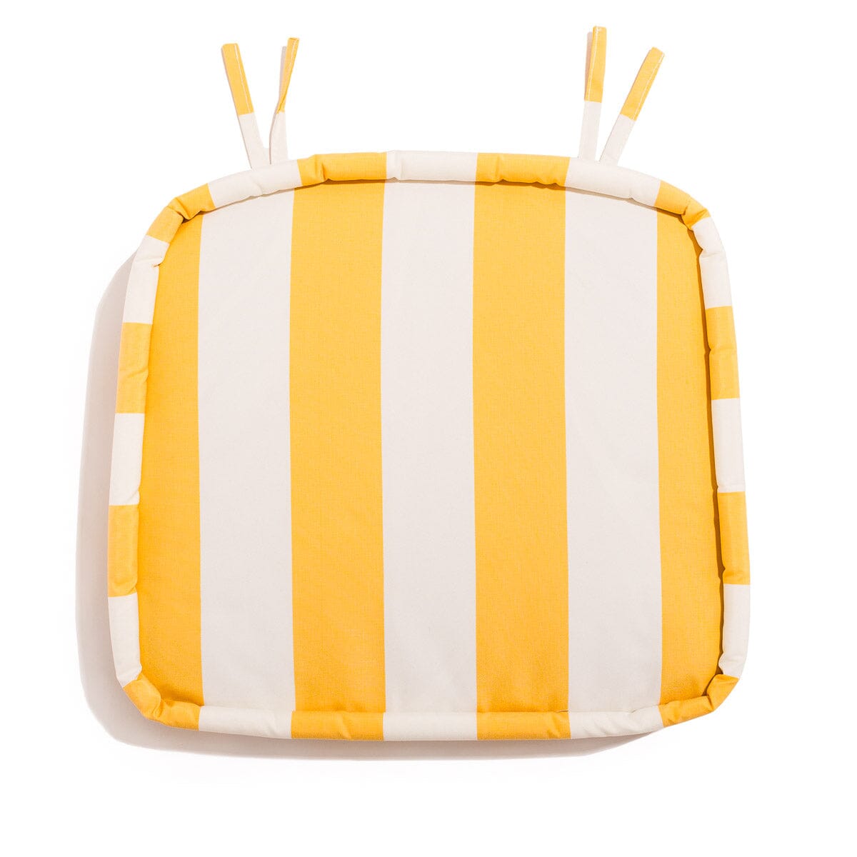 The Al Fresco Dining Chair Cushion - Crew Mimosa Yellow Stripe Al Fresco Chair Cushion Business & Pleasure Co. 