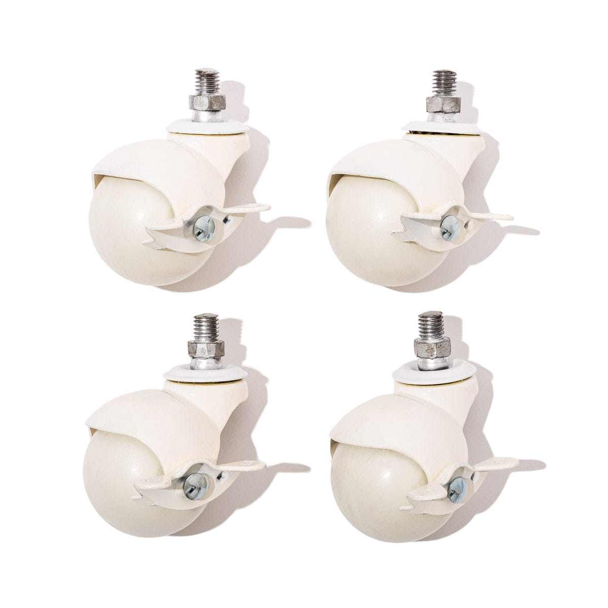 The Umbrella Base - Ball Caster Wheels - White/White - Set Of 4 Umbrella Base Ball Caster Wheels Business & Pleasure Co. 
