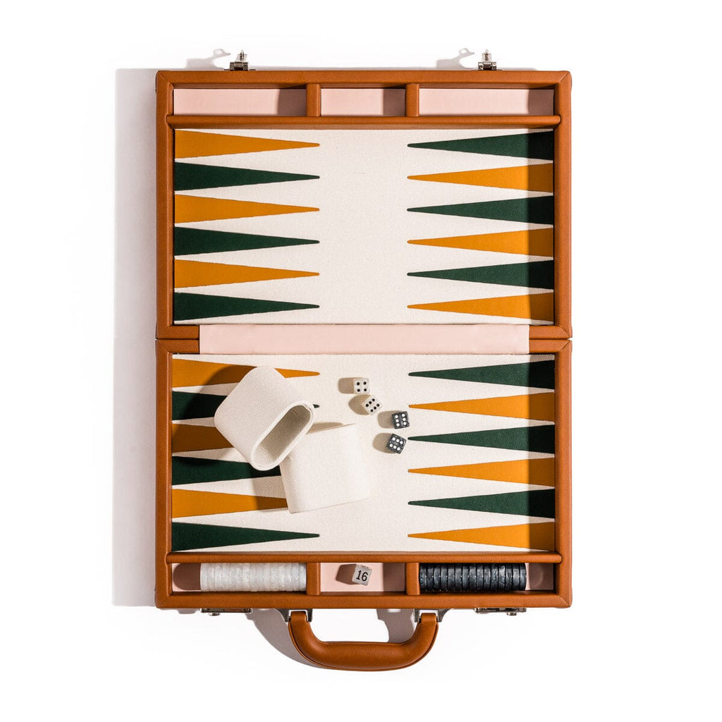The Backgammon Set - Terry Terracotta Stripe Backgammon Set Business & Pleasure Co. 