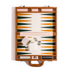The Backgammon Set - Terry Terracotta Stripe Backgammon Set Business & Pleasure Co. 