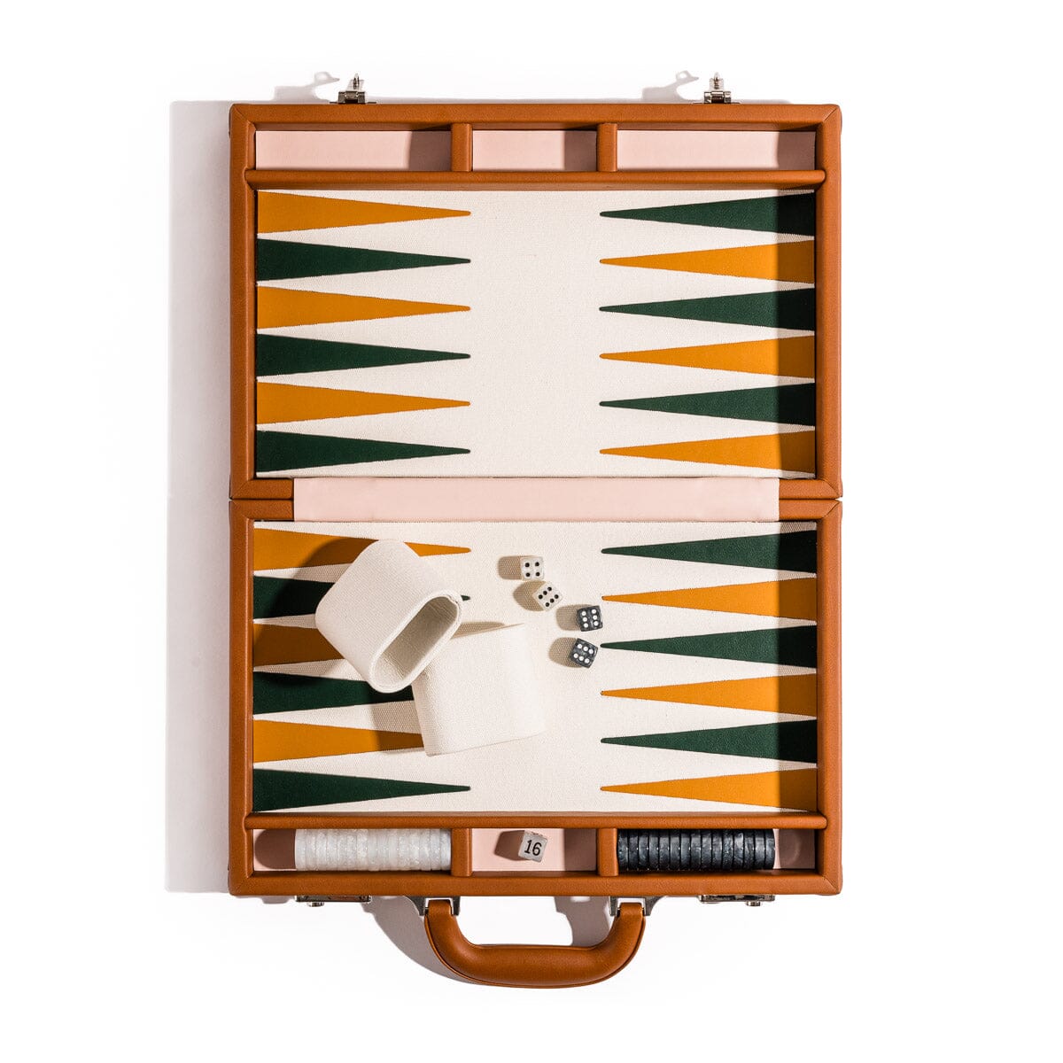 The Backgammon Set - Terry Terracotta Stripe Backgammon Set Business & Pleasure Co. 