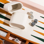 The Backgammon Set - Terry Terracotta Stripe Backgammon Set Business & Pleasure Co. 