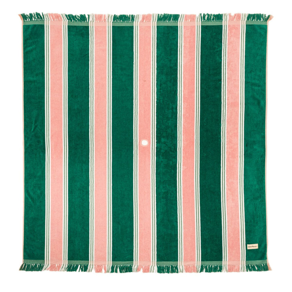 The Beach Blanket - Bistro Green Stripe Beach Blanket Business & Pleasure Co. 