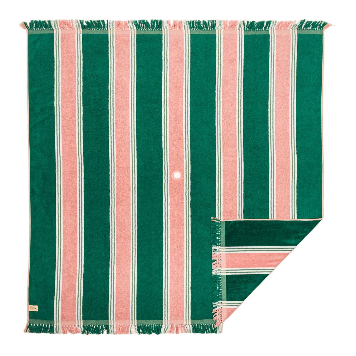 The Beach Blanket - Bistro Green Stripe Beach Blanket Business & Pleasure Co. 