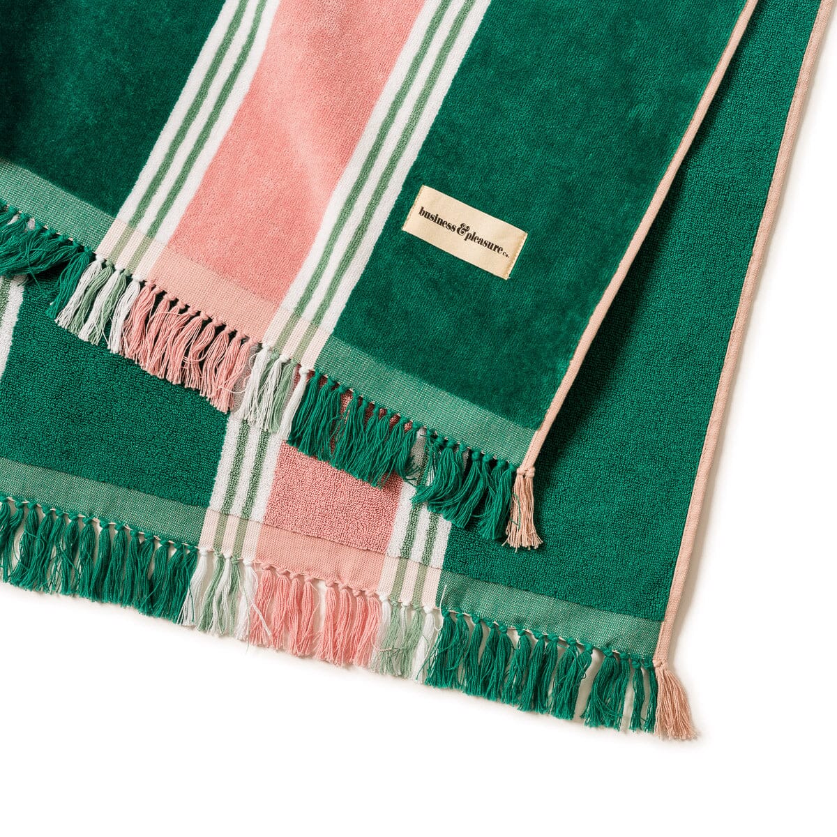 The Beach Blanket - Bistro Green Stripe Beach Blanket Business & Pleasure Co. 
