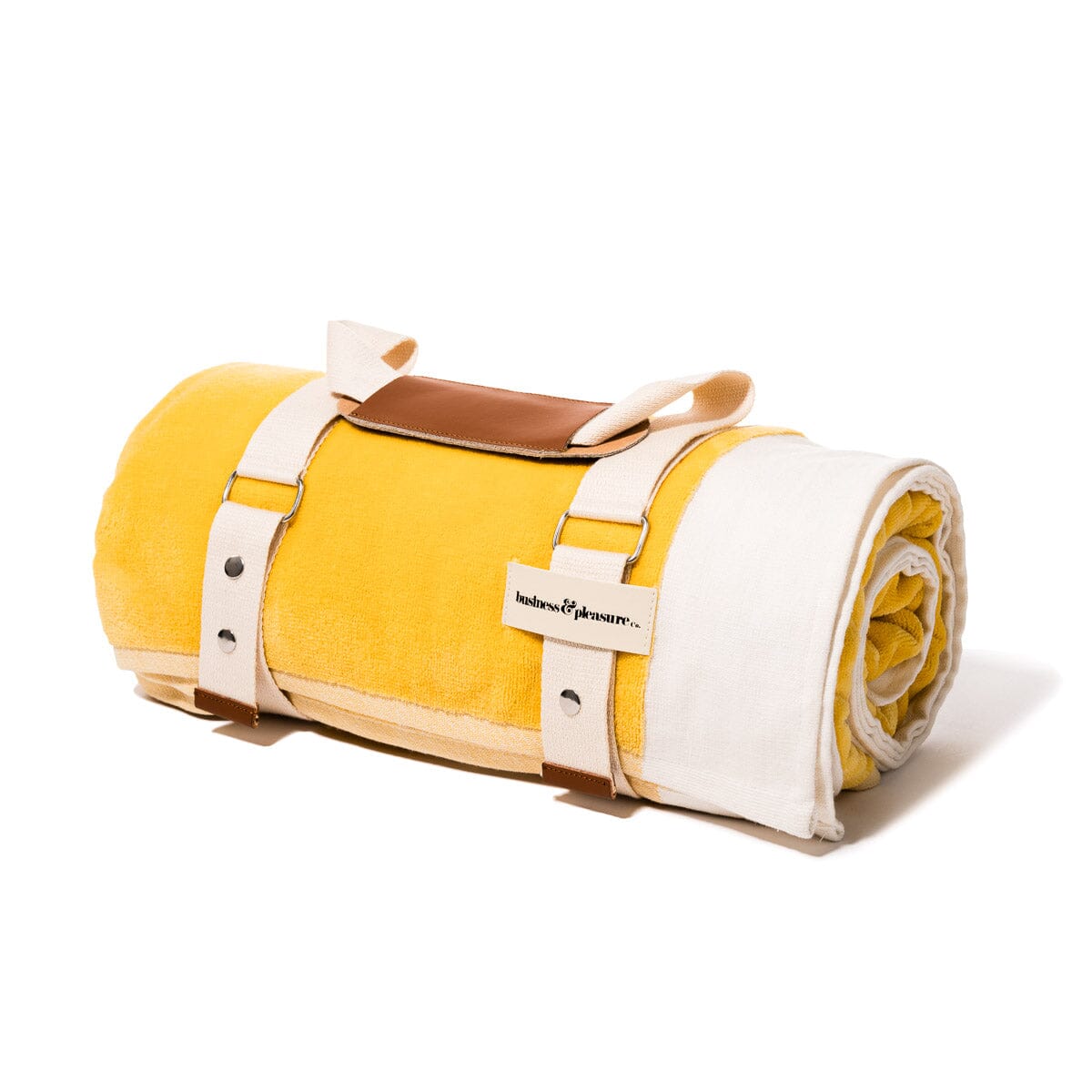 The Beach Blanket - Crew Mimosa Yellow Stripe Beach Blanket Business & Pleasure Co. 