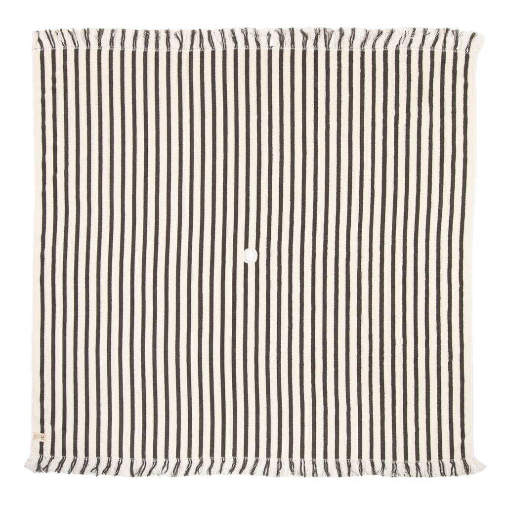 The Beach Blanket - Monaco Black Stripe Beach Blanket Business & Pleasure Co. 
