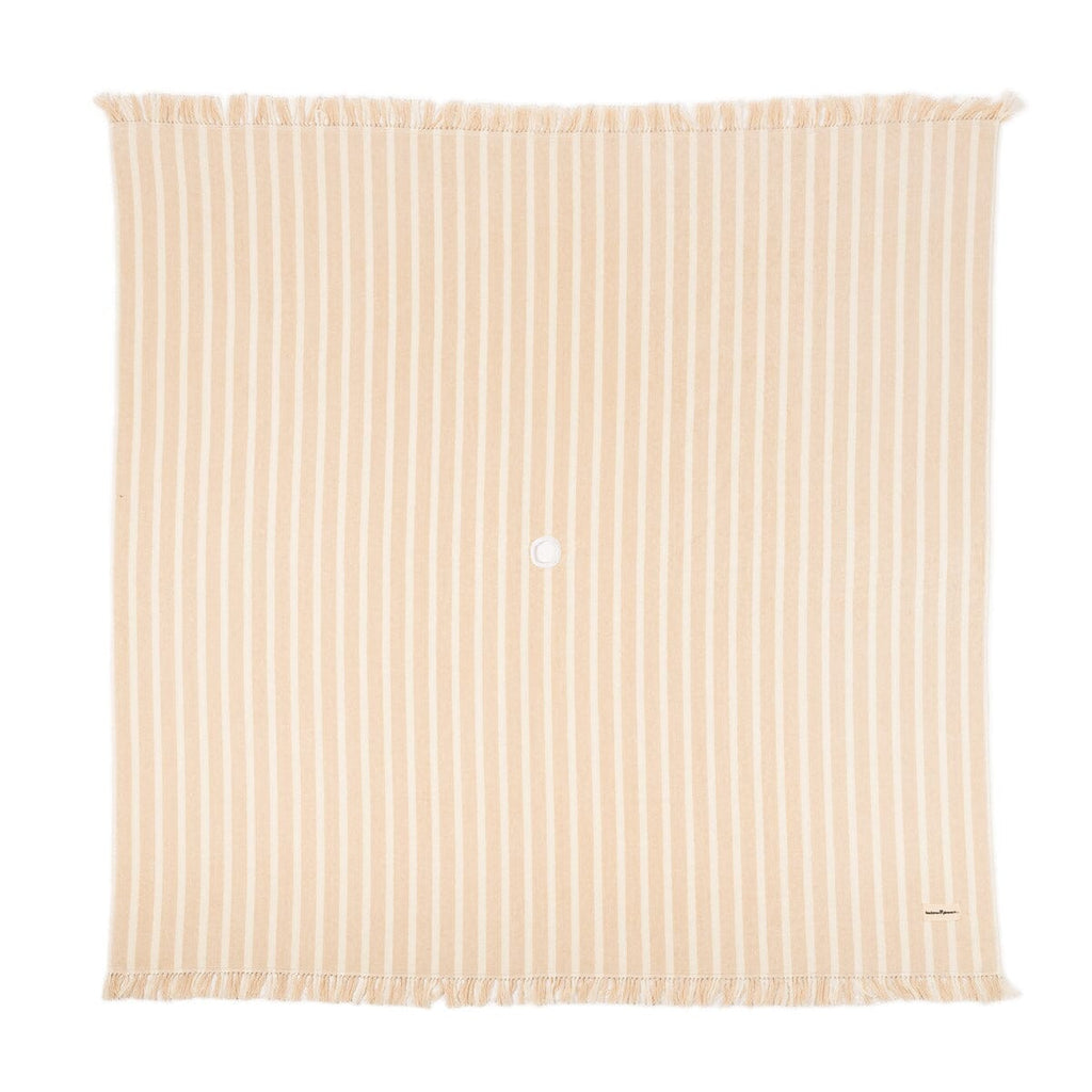 The Beach Blanket - Monaco Natural Stripe Beach Blanket Business & Pleasure Co 