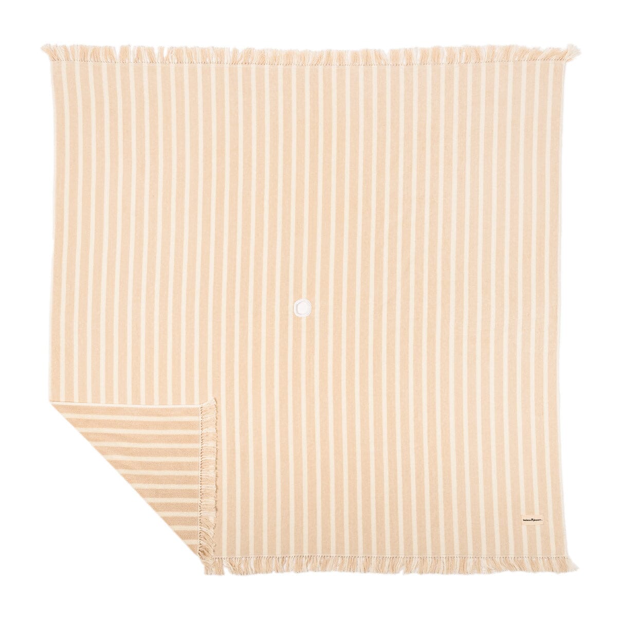 The Beach Blanket - Monaco Natural Stripe Beach Blanket Business & Pleasure Co 