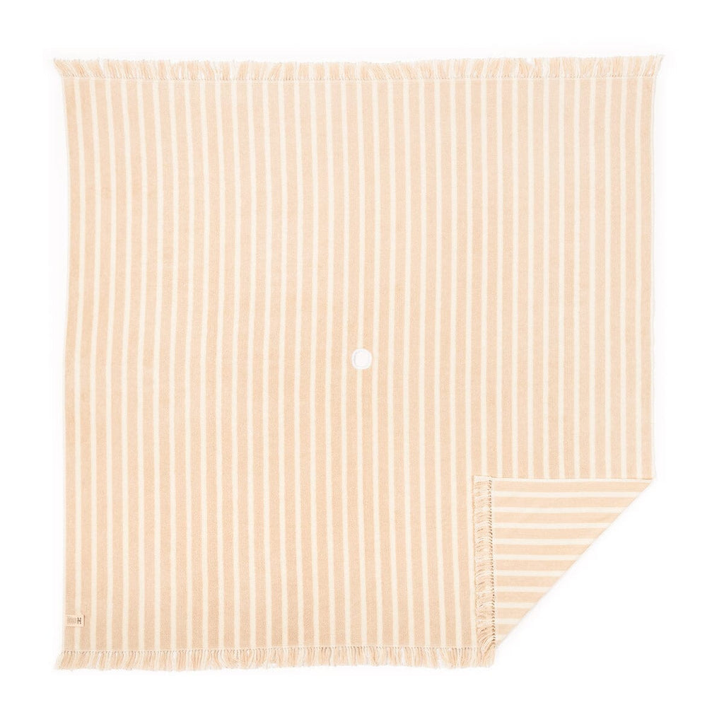 The Beach Blanket - Monaco Natural Stripe Beach Blanket Business & Pleasure Co 