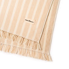The Beach Blanket - Monaco Natural Stripe Beach Blanket Business & Pleasure Co 