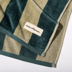 The Beach Towel - Terry Green Stripe Beach Towel Business & Pleasure Co. 