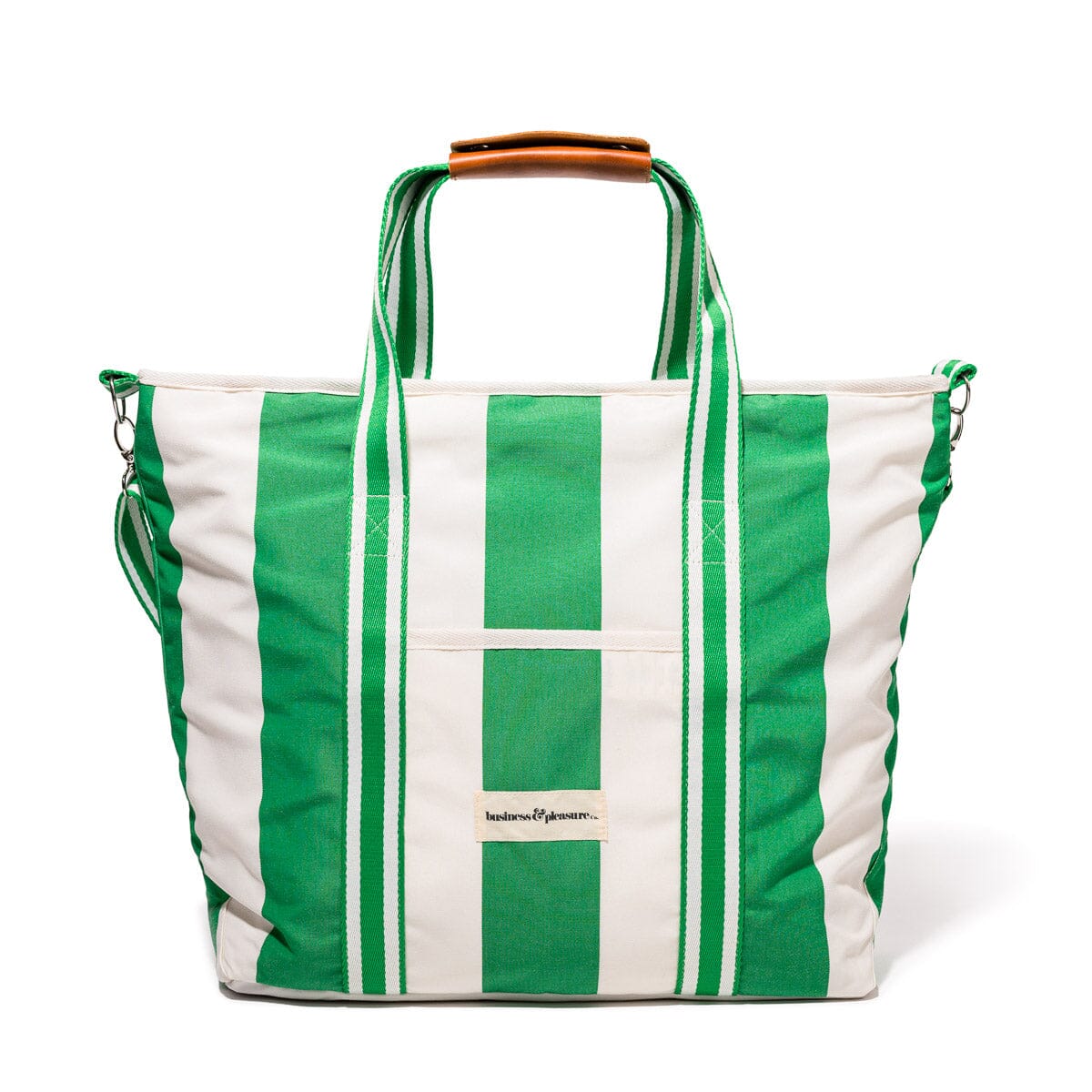 The Cooler Tote Bag - Crew Canyon Green Stripe Cooler Tote Business & Pleasure Co. 