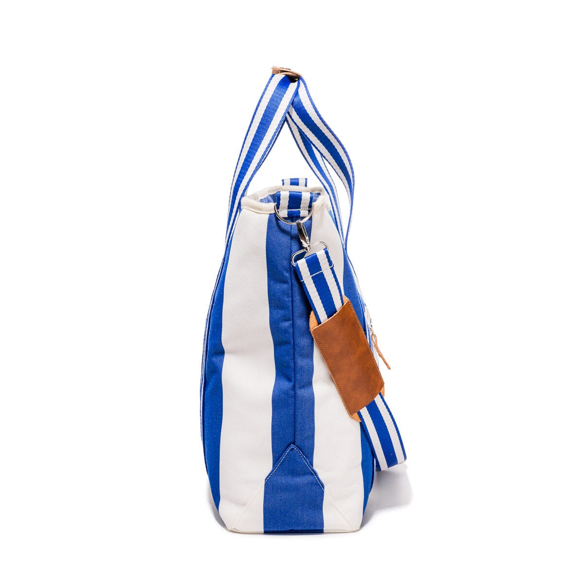 The Cooler Tote Bag - Crew Mediterranean Blue Stripe Cooler Tote Business & Pleasure Co. 