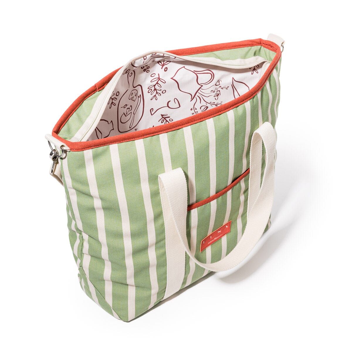 The Cooler Tote Bag - Elsa Stripe Cooler Tote Business & Pleasure Co 