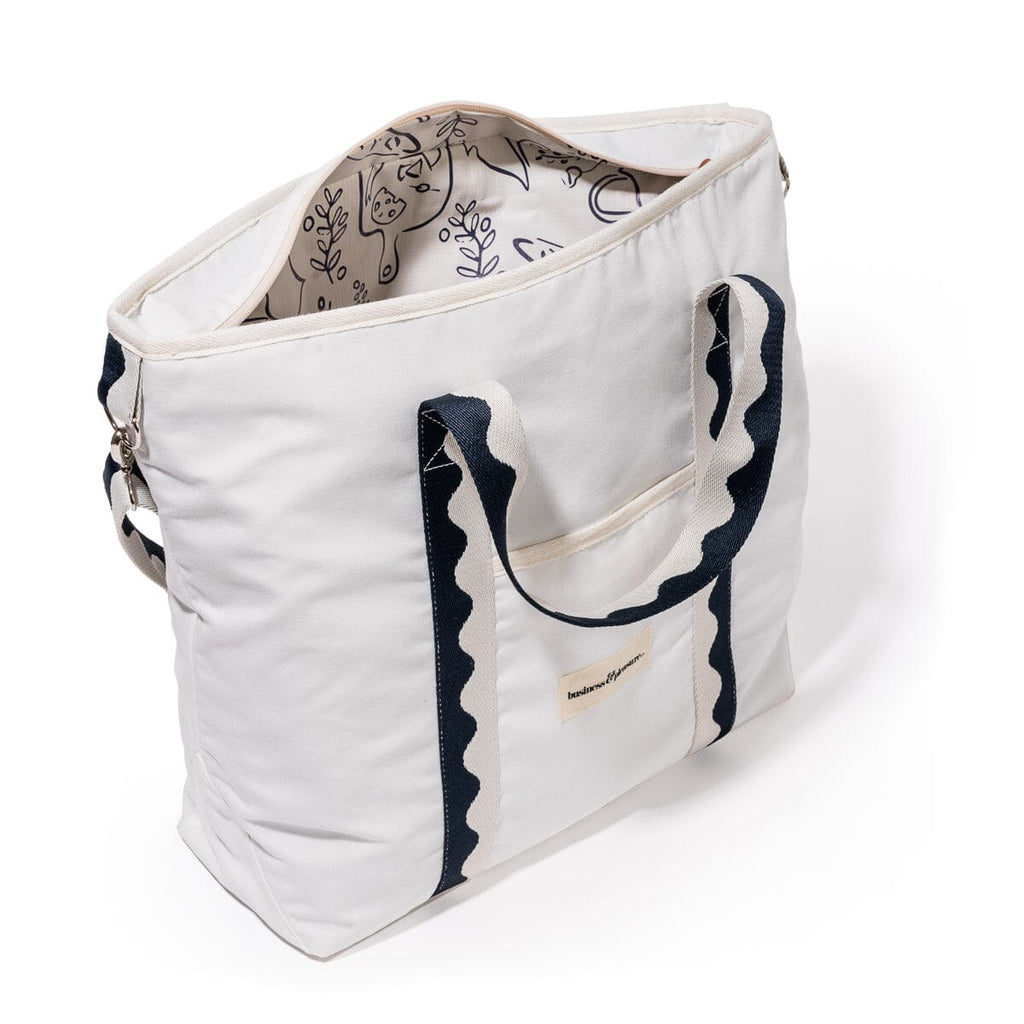 The Premium Cooler Tote Bag - Rivie White Cooler Tote Business & Pleasure Co. 