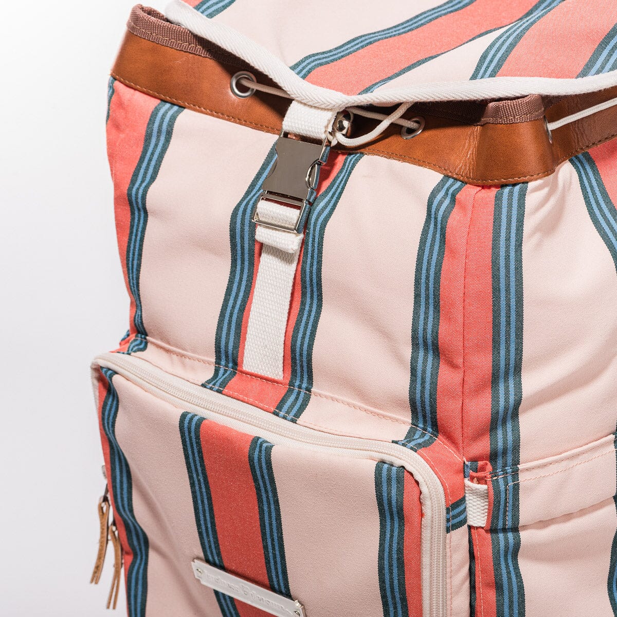 The Backpack Cooler - Bistro Dusty Pink Stripe Backpack Cooler Business & Pleasure Co 