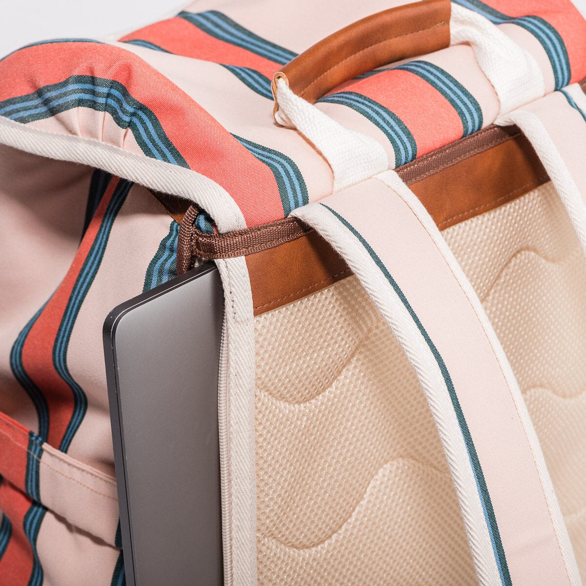 The Backpack Cooler - Bistro Dusty Pink Stripe Backpack Cooler Business & Pleasure Co 