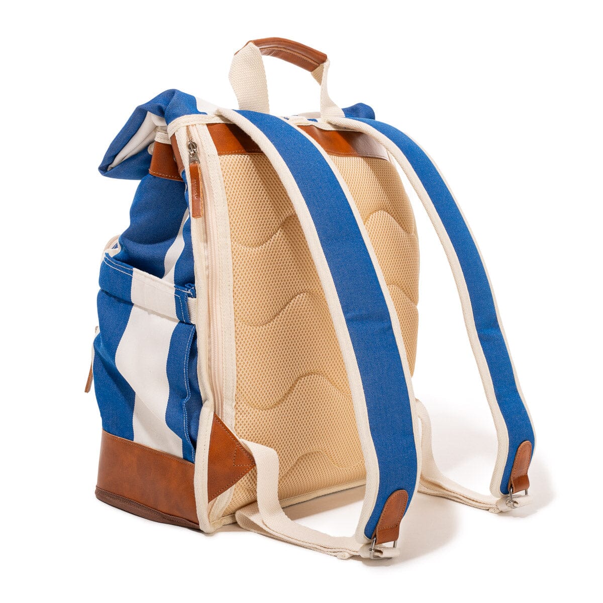 The Backpack Cooler - Crew Mediterranean Blue Stripe Backpack Cooler Business & Pleasure Co. 
