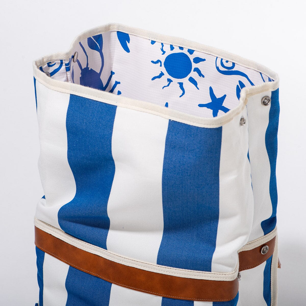 The Backpack Cooler - Crew Mediterranean Blue Stripe Backpack Cooler Business & Pleasure Co. 
