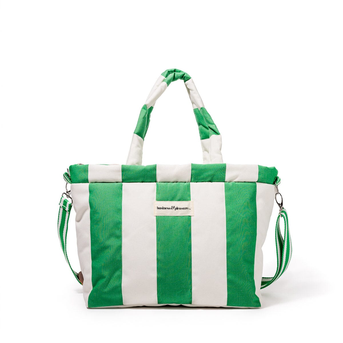 The Cloud Cooler Tote Bag - Crew Canyon Green Stripe Cloud Cooler Tote Bag Business & Pleasure Co. 