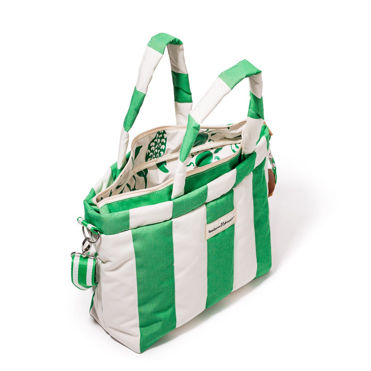 The Cloud Cooler Tote Bag - Crew Canyon Green Stripe Cloud Cooler Tote Bag Business & Pleasure Co. 