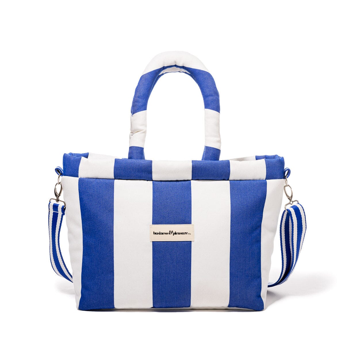 The Cloud Cooler Tote Bag - Crew Mediterranean Blue Stripe Cloud Cooler Tote Bag Business & Pleasure Co. 